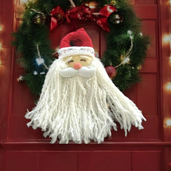 Vintage JC Penny Home Collection Santa Claus White/Red Bells Door Hanger Decor - Picture 12 of 12